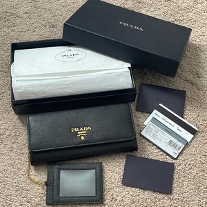 Authentic Prada Saffiano Leather Wallet